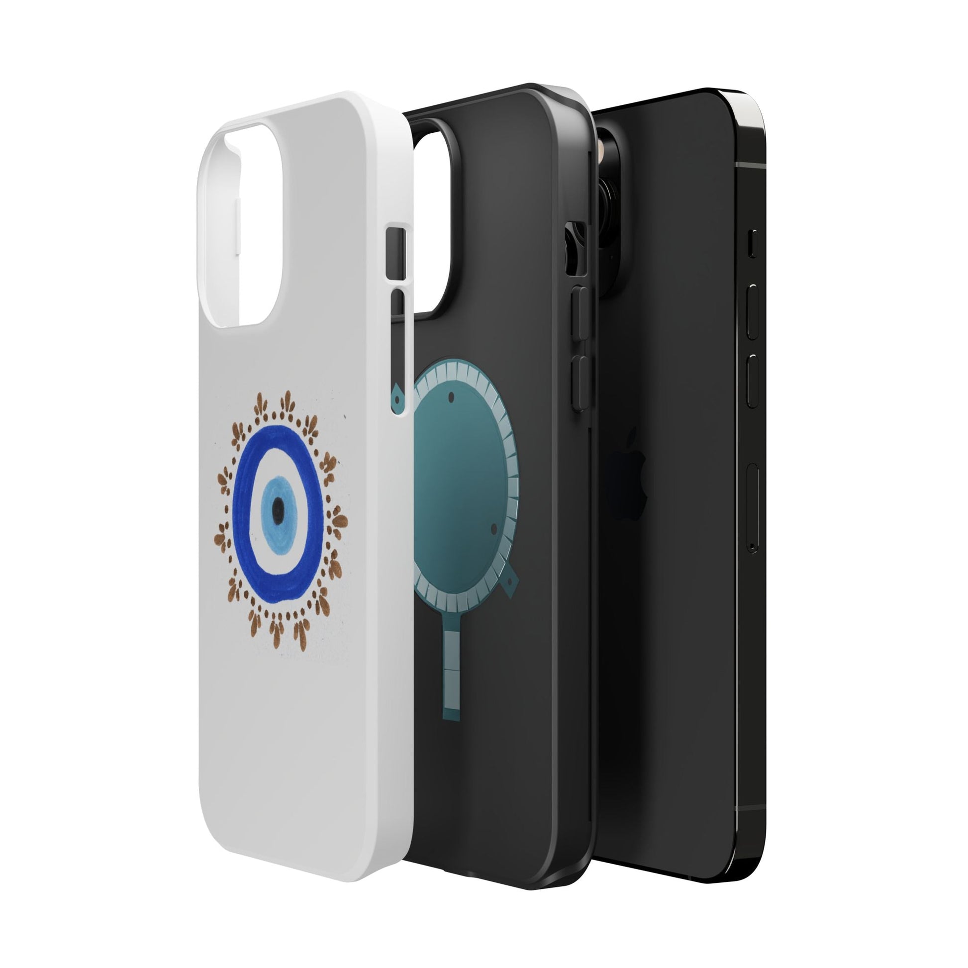 Phone cases featuring Evil Eye design with magnetic layers by By Yas™️
