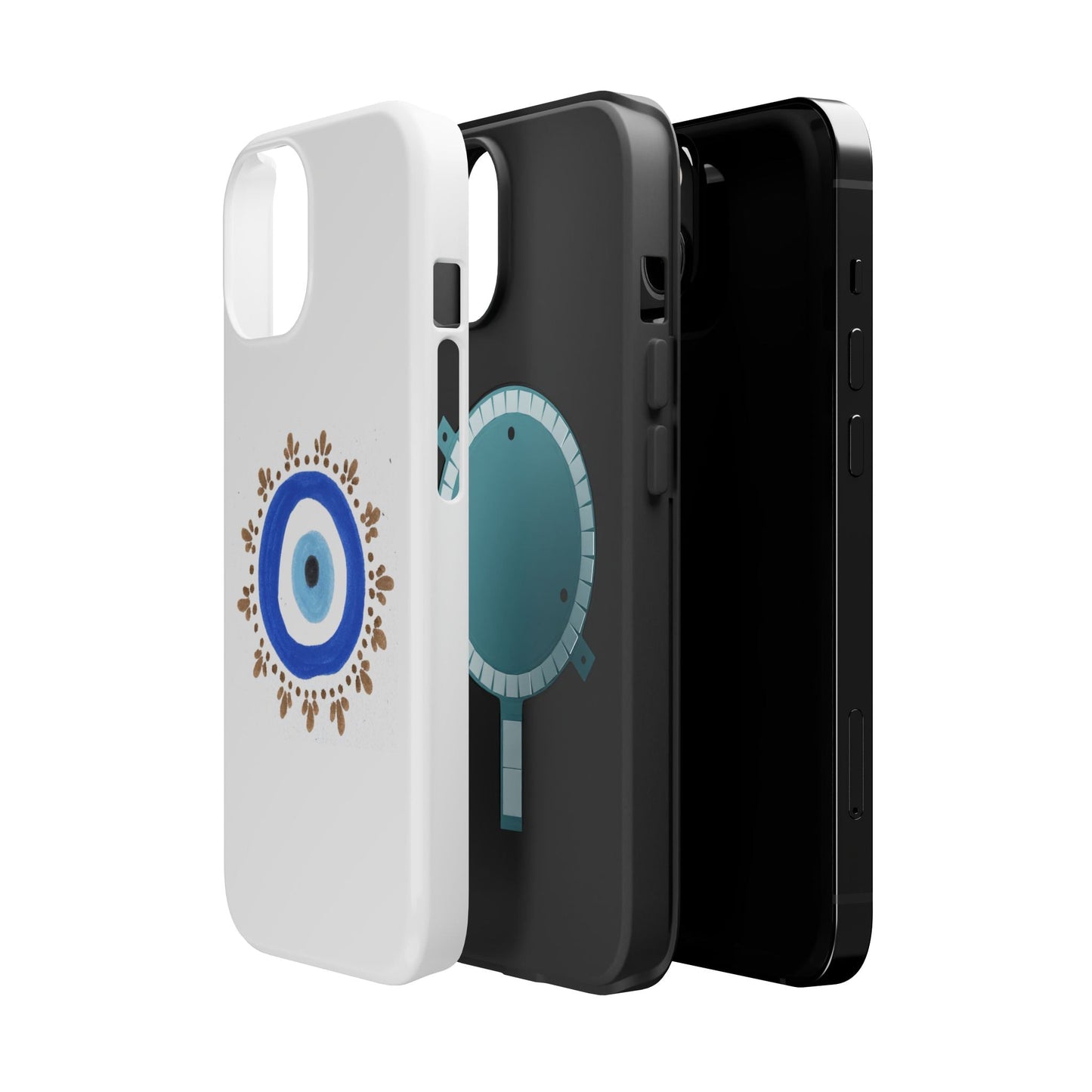 Phone case with evil eye design and magnetic components from By Yas™️Evil Eye
