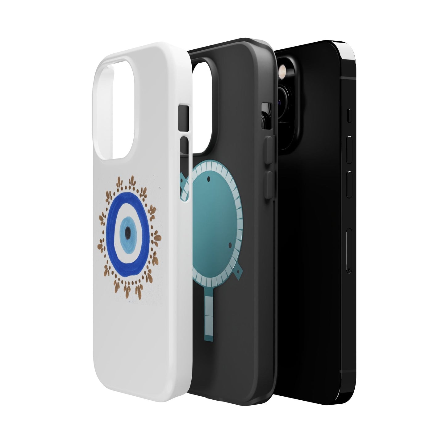 Phone cases featuring layered Evil Eye design by Yas™️ for protection and style