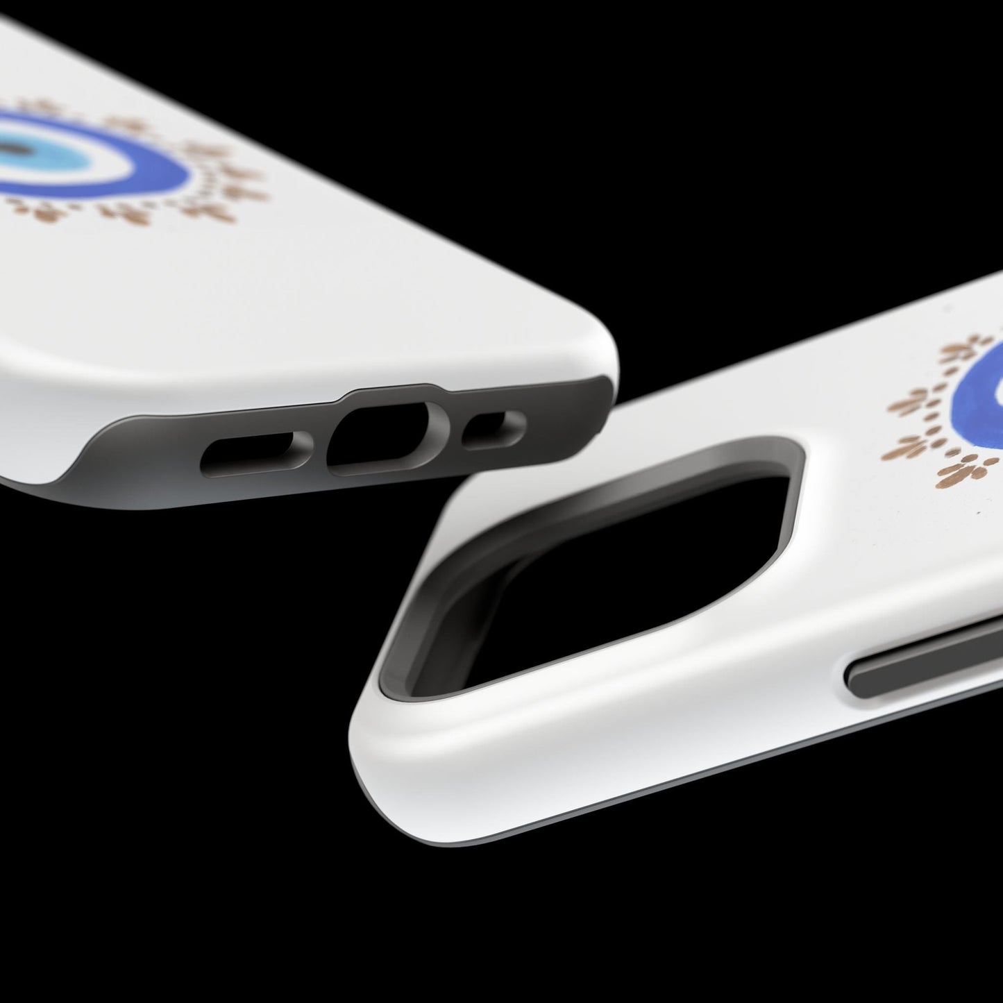 White phone case with cutouts for ports and buttons by Yas™️Evil Eye