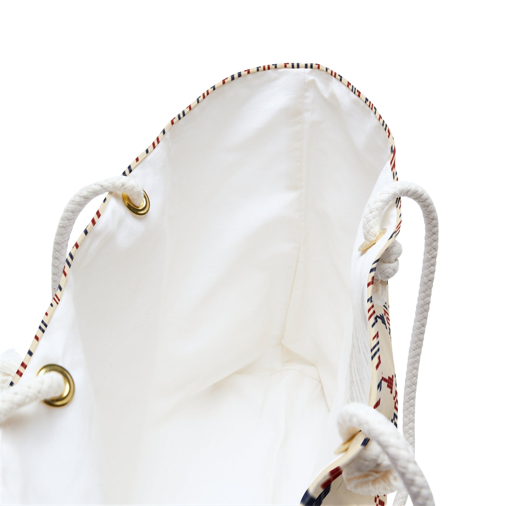 Cream Tatreez - 24’’ × 13’’ - Beach Bag