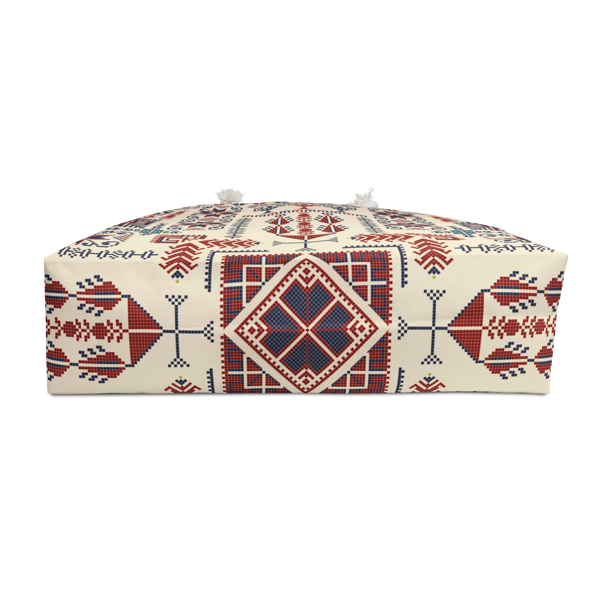 Cream Tatreez - 24’’ × 13’’ - Beach Bag