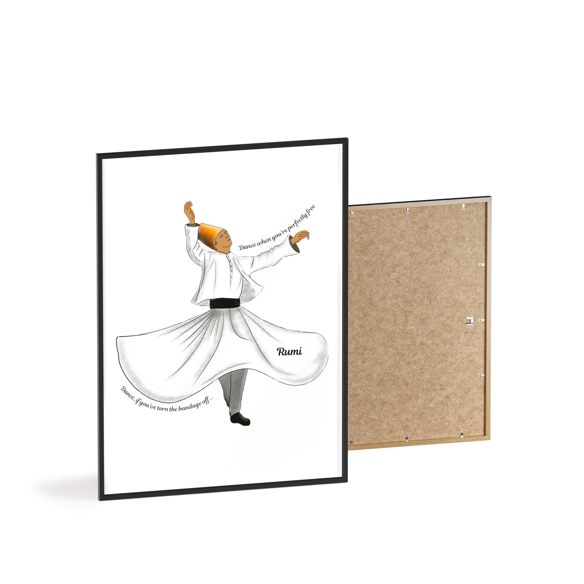 Dancing Dervish Poster with Wooden Frame - Poster