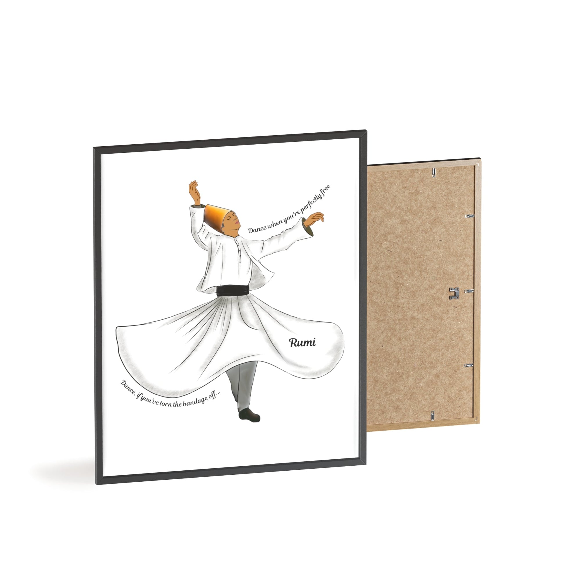 Dancing Dervish Poster with Wooden Frame - Poster