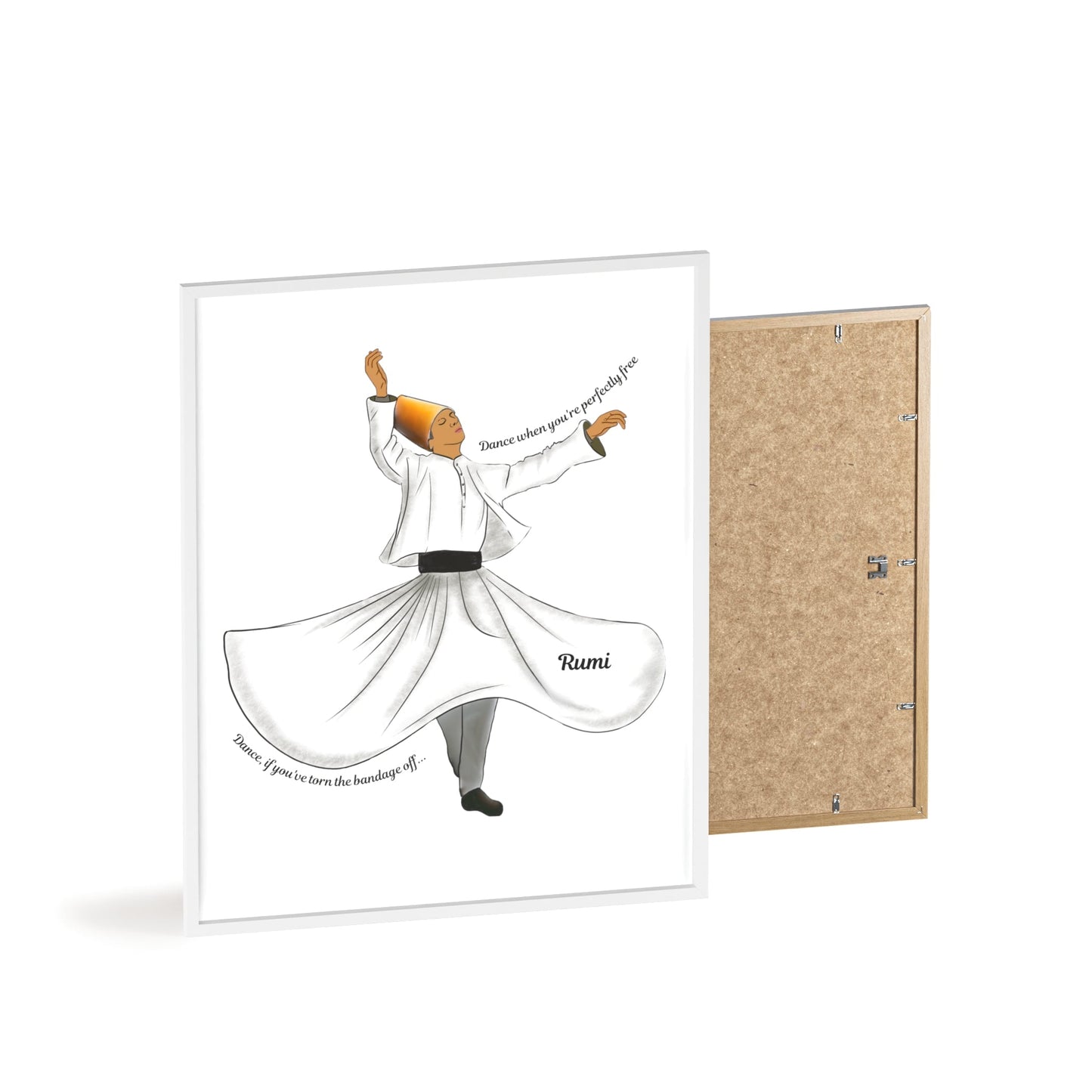 Dancing Dervish Poster with Wooden Frame - Poster
