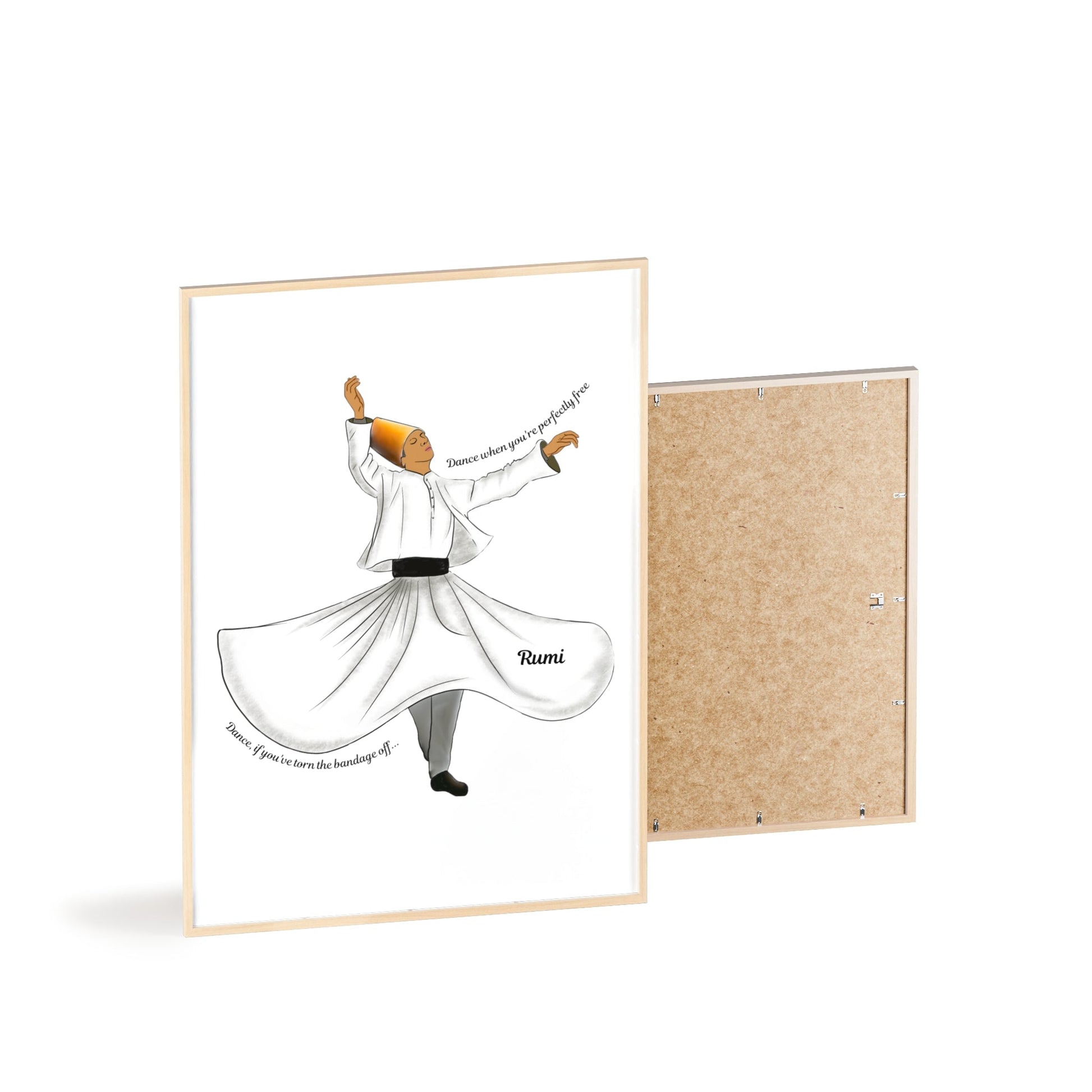 Dancing Dervish Poster with Wooden Frame - Poster