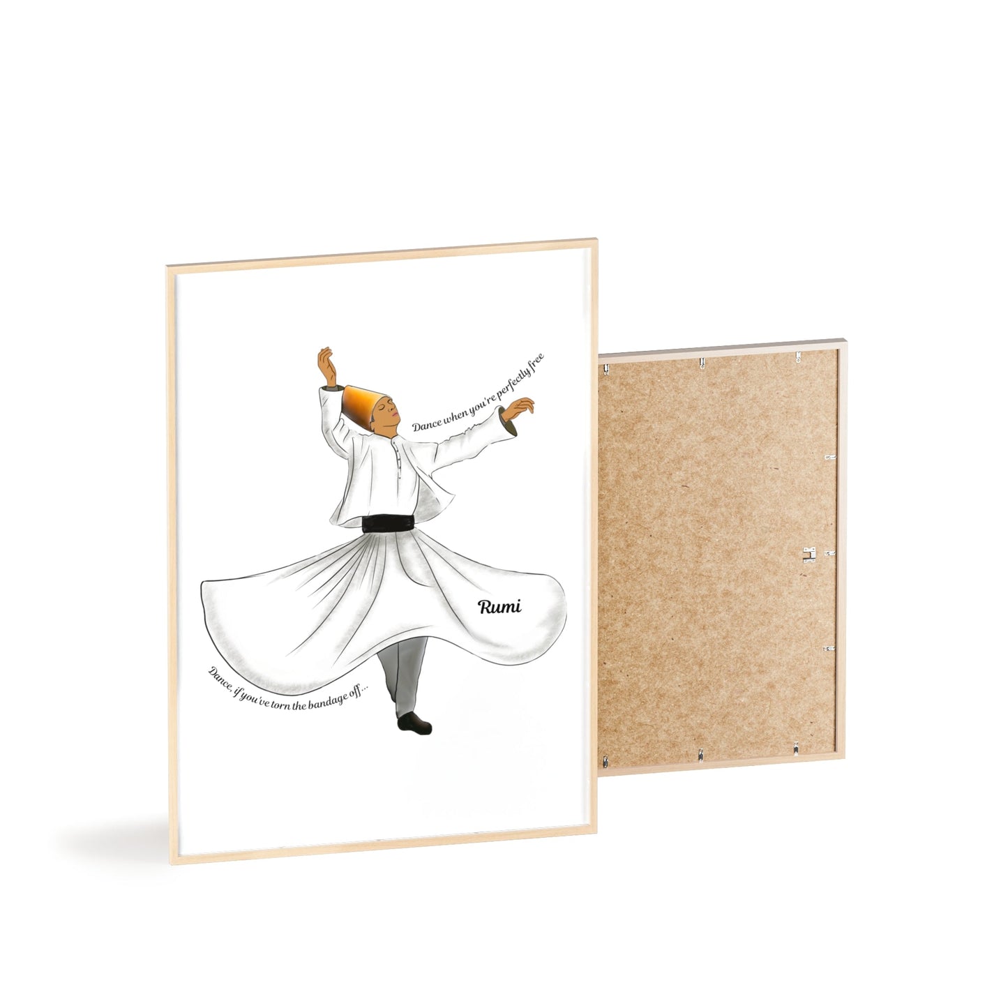 Dancing Dervish Poster with Wooden Frame - Poster