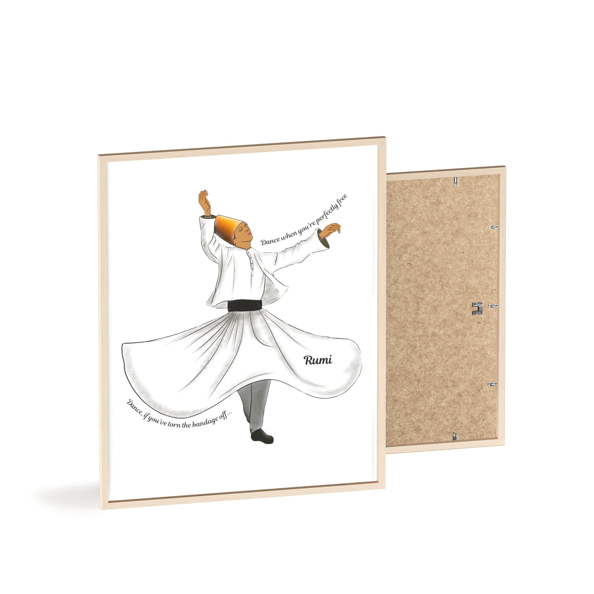 Dancing Dervish Poster with Wooden Frame - Poster