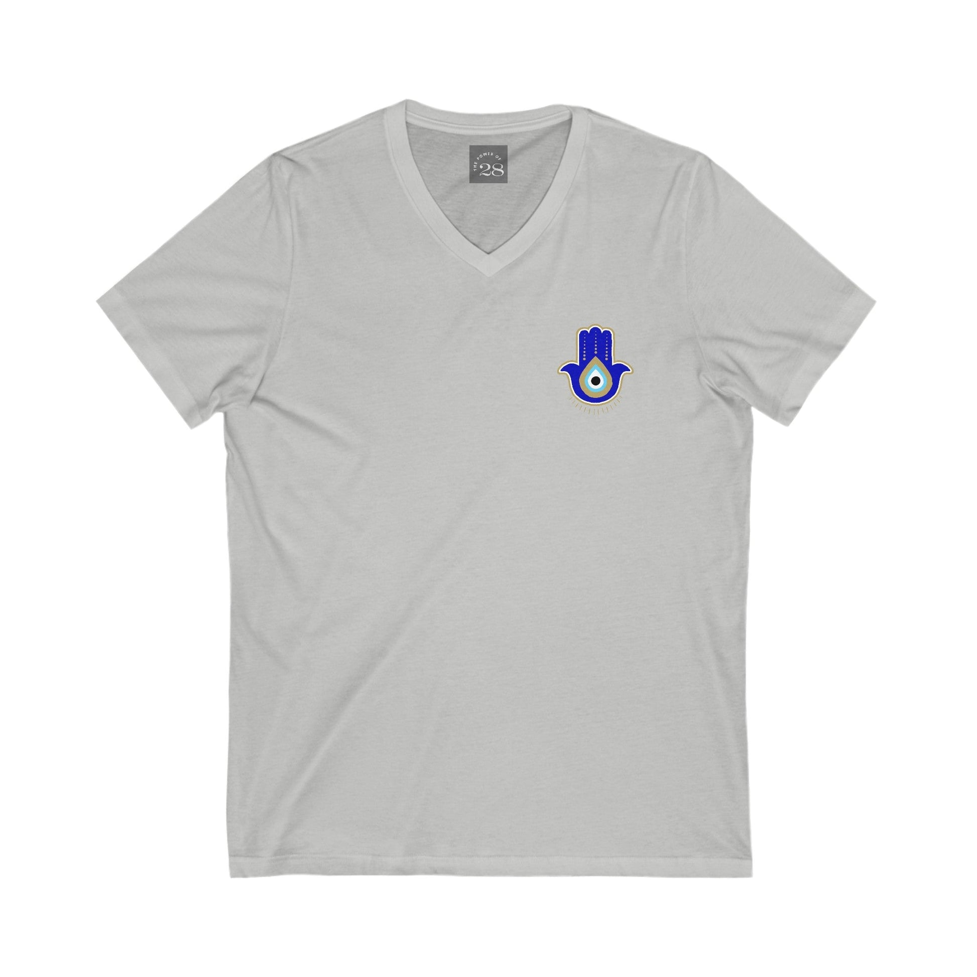 Hamsa V-Neck Tee - S / Athletic Heather - V-Neck Tees