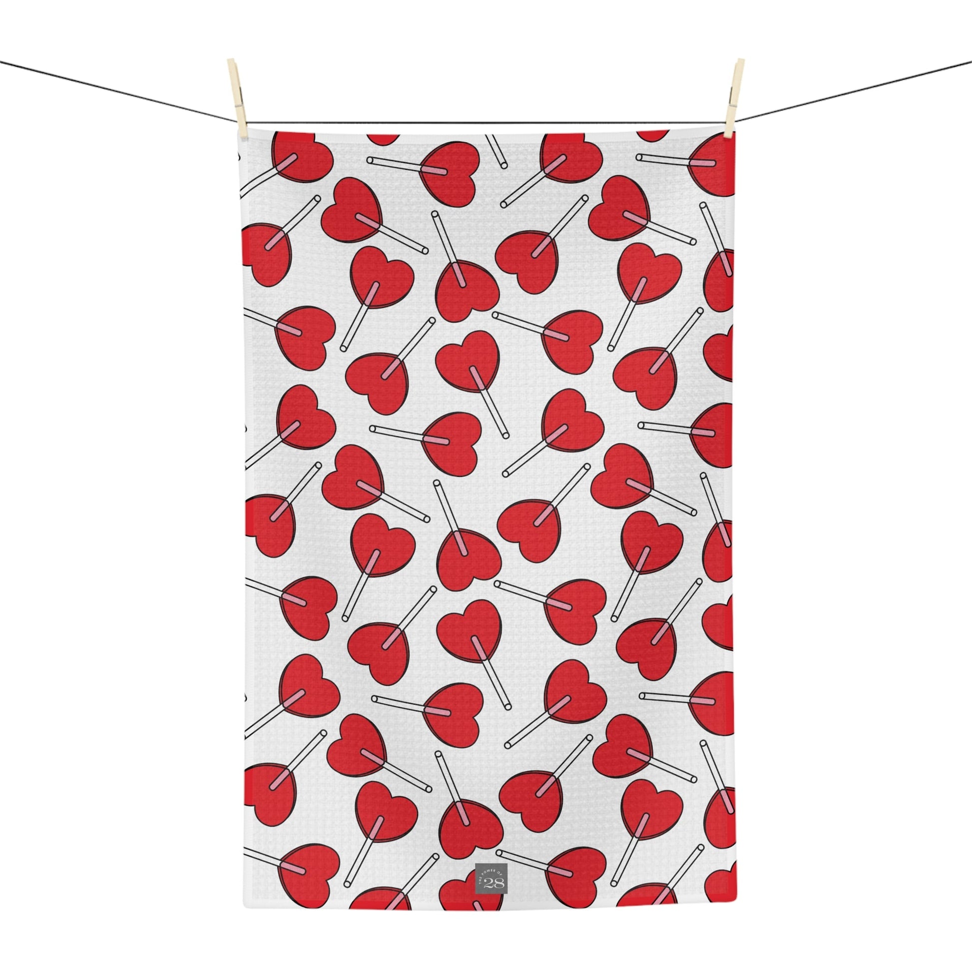 Heart Lollipop - 16’’ × 25’’ - Tea Towel